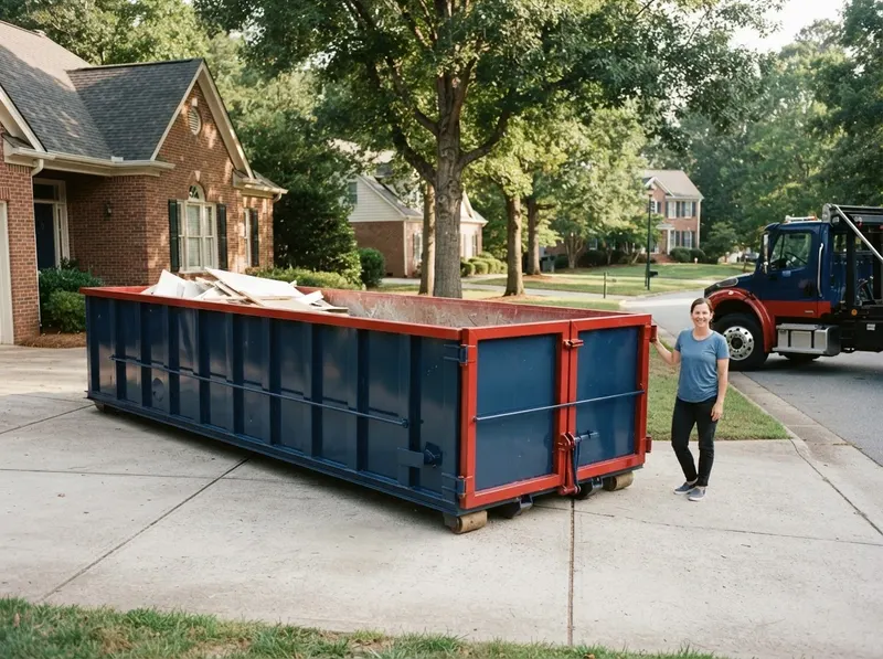 Residential Driveway Dumpster Rental in Charlotte, NC